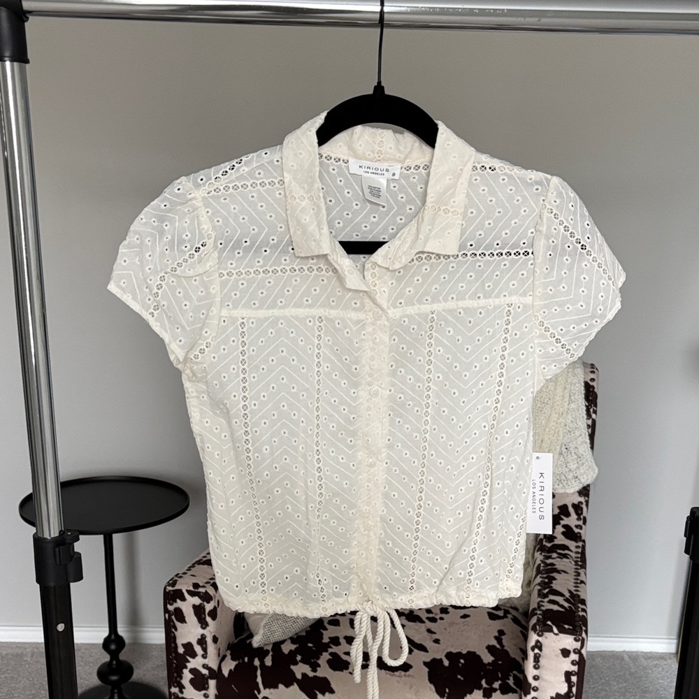 Kirious Cream Eyelet Blouse